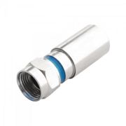 CONECTOR F RG06 ESPECIAL PADRAO PRATA E AZUL