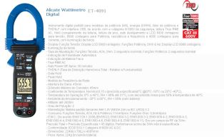 ALICATE WATIMETRO ET 4091 MINIPA